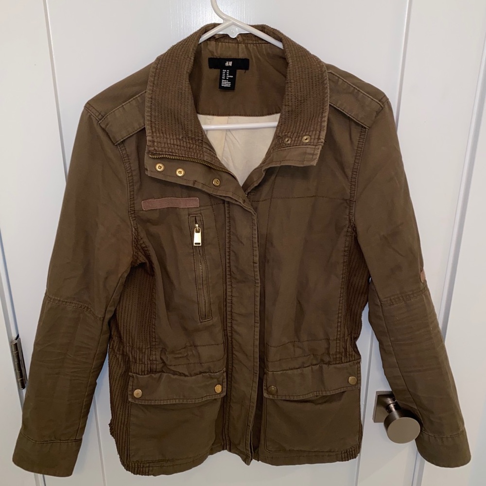 Army Green Lightweight Military Fall Cargo Jacket